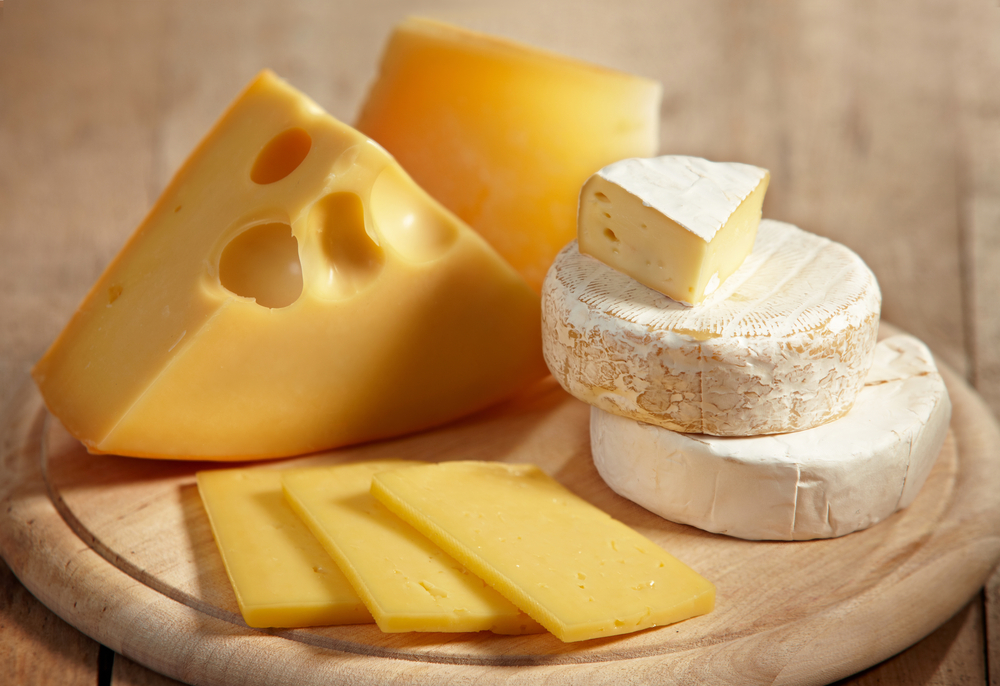 Various types of cheese.